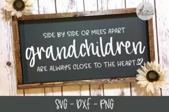 Side By Side Or Miles Apart - Grandchildren SVG Cut File Product Image 2