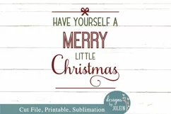 Merry Little Christmas SVG, Sublimation, Printable, Cricut Product Image 3