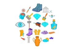 Godsend icons set, cartoon style Product Image 1