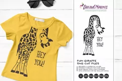 Giraffe SVG Cut File - Funny Giraffe Illustration - Free Design of The Week Product Image 1