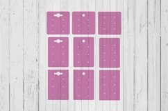 9 square and rectangle earring card template dxf svg png ai Product Image 1