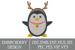 Penguin Machine Embroidery Design Product Image 1