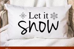 Let it snow svg, Christmas cut file, Winter snowflakes svg Product Image 3