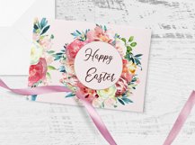 Happy Easter Printable Watercolor Floral Product Image 3