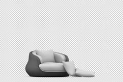 Isometric Arm Chair 3D isolated render Product Image 1