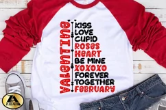 Valentines SVG Valentine Sign SVG Valentine Word Art SVG Product Image 4