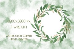 Watercolor Foliage Frames Clipart Product Image 3