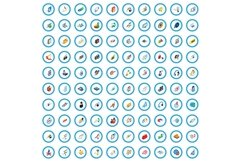 100 post and mail icons set, isometric 3d style Product Image 1