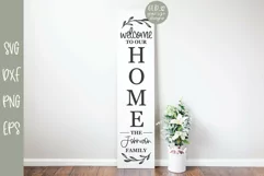 Welcome To Our Home - Family Name Sign SVG Product Image 1