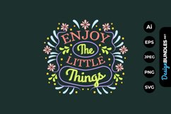 Enjoy the Little Things Hand Drawn Lettering Product Image 1