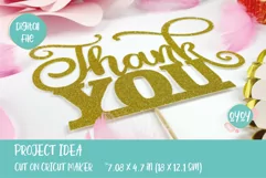 Thank You Cake Topper SVG |Thank You Sign SVG Product Image 3