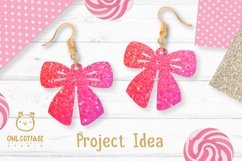 Bow Earrings SVG, Ribbon Earrings svg template, bow svg Product Image 4