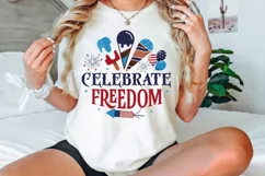 Celebrate freedom SVG,Fourth of July Decor SVG,USA Flag SVG Product Image 5
