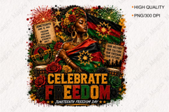 Celebrate Freedom Juneteenth PNG Design for African American Product Image 1