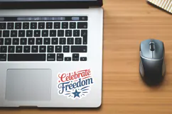 Celebrate Freedom Sticker SVG File | 4th of July Sticker SVG Product Image 2