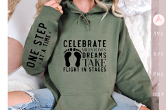 Celebrate milestones dreams take flight in stages Sleeve SVG Product Image 3