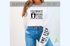 Celebrate milestones dreams take flight in stages Sleeve SVG Product Image 1