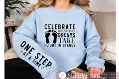 Celebrate milestones dreams take flight in stages Sleeve SVG Product Image 2