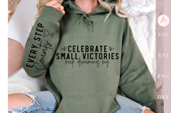 Celebrate small victories keep dreaming big Sleeve SVG Product Image 3