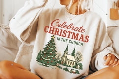 Celebrate the christmas in the church PNG, Christian Product Image 6