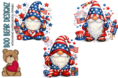Independence Day Gnomes, Patriotic Gnome Clipart Product Image 1