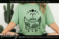 Aries Zodiac Sign SVG Cut File for T-shirt Mug Pillow Signs Product Image 4