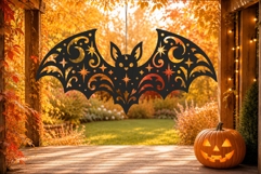 Celestial Bat Halloween SVG Laser Cut Ornament