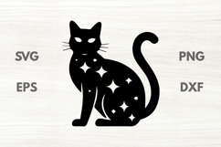 Celestial Black Cat SVG Product Image 1