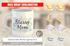 Celestial Boho Mother Mug Wrap Product Image 1
