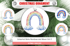 Celestial Rainbow Moon Ornament Product Image 1