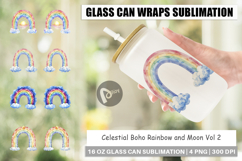 Celestial Rainbow Moon Glass Can Product Image 1