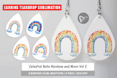 Celestial Rainbow Moon Earring Product Image 1
