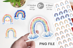 Celestial Rainbow Moon Sticker Product Image 1
