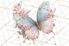 Celestial Butterfly PNG, Dreamy Pastel Clipart, Starry Wings Product Image 2