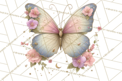 Celestial Butterfly PNG, Dreamy Pastel Clipart, Starry Wings Product Image 3