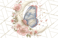 Celestial Butterfly PNG, Dreamy Pastel Clipart, Starry Wings Product Image 3