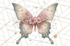 Celestial Butterfly PNG, Dreamy Pastel Clipart, Starry Wings Product Image 4