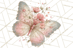 Celestial Butterfly PNG, Dreamy Pastel Clipart, Starry Wings Product Image 2
