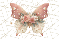 Celestial Butterfly PNG, Dreamy Pastel Clipart, Starry Wings Product Image 3