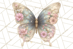 Celestial Butterfly PNG, Dreamy Pastel Clipart, Starry Wings Product Image 4
