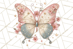 Celestial Butterfly PNG, Dreamy Pastel Clipart, Starry Wings Product Image 2