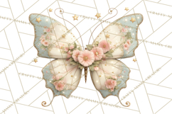 Celestial Butterfly PNG, Dreamy Pastel Clipart, Starry Wings Product Image 3