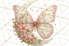 Celestial Butterfly PNG, Dreamy Pastel Clipart, Starry Wings Product Image 3