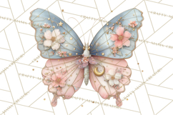 Celestial Butterfly PNG, Dreamy Pastel Clipart, Starry Wings Product Image 3