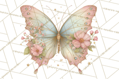 Celestial Butterfly PNG, Dreamy Pastel Clipart, Starry Wings Product Image 4