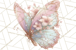 Celestial Butterfly PNG, Dreamy Pastel Clipart, Starry Wings Product Image 5