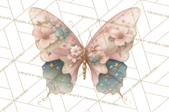 Celestial Butterfly PNG, Dreamy Pastel Clipart, Starry Wings Product Image 4