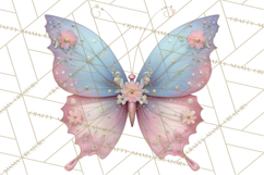 Celestial Butterfly PNG, Dreamy Pastel Clipart, Starry Wings Product Image 5