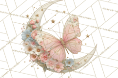 Celestial Butterfly PNG, Dreamy Pastel Clipart, Starry Wings Product Image 5