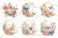 Celestial Butterfly PNG, Dreamy Pastel Clipart, Starry Wings Product Image 4